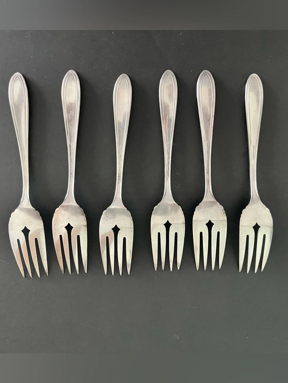Vtg Oneida Community Service Plate Set Of 6 Salad-Dessert  6” Forks